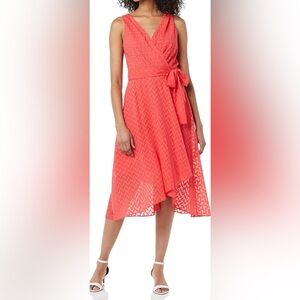 NWT Tommy Hilfiger Women's Sleeveless Surplice Tie Waist Dress